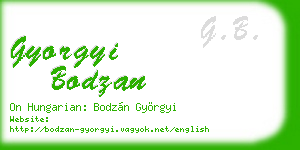 gyorgyi bodzan business card